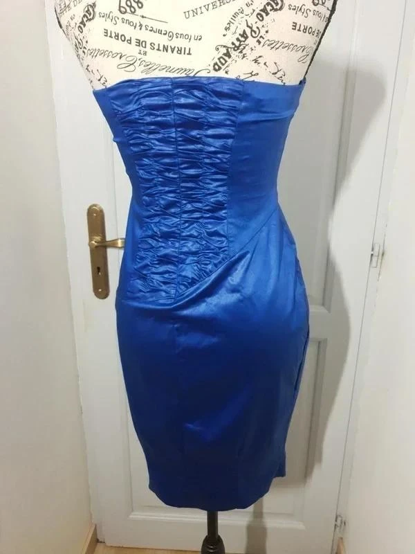 💙 Vestido bustier satinado – Pinko – T. 36 – Muy buen estado – photo 7